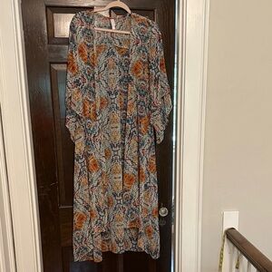 Xhilaration Multicolor Patterned Kimono Top